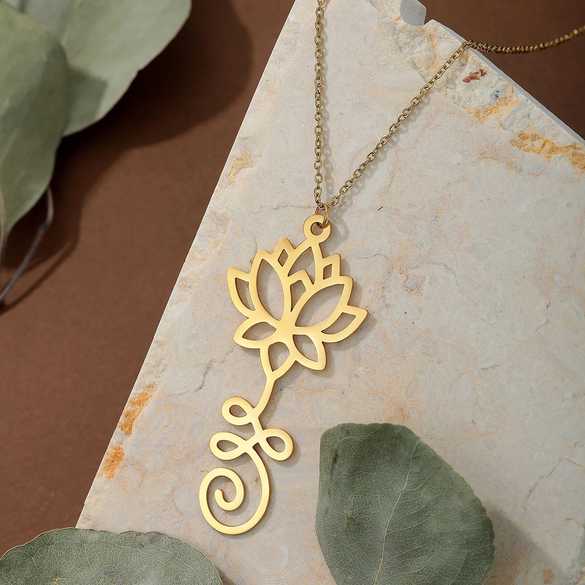 Kinitial Dainty Lotus Flower Books Necklace Women Stainless Steel Phoenix Comedy and Tragedy Mask Choker Necklace Gifts Jewelry view 3