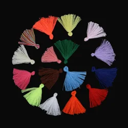 50pcs 27mm Mini Tassel Trim Pendant Polyester Cotton Fringe Small Tassels For DIY Crafts Home Decor Materials Sewing Accessories