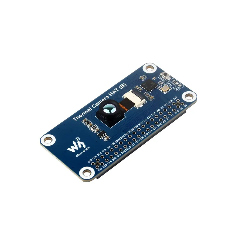 Long-wave IR Thermal Imaging Camera HAT (B) For Raspberry Pi,Options For 45°/ 90°FOV,Raspberry Pi IR Camera,80×62 Pixels,40PIN