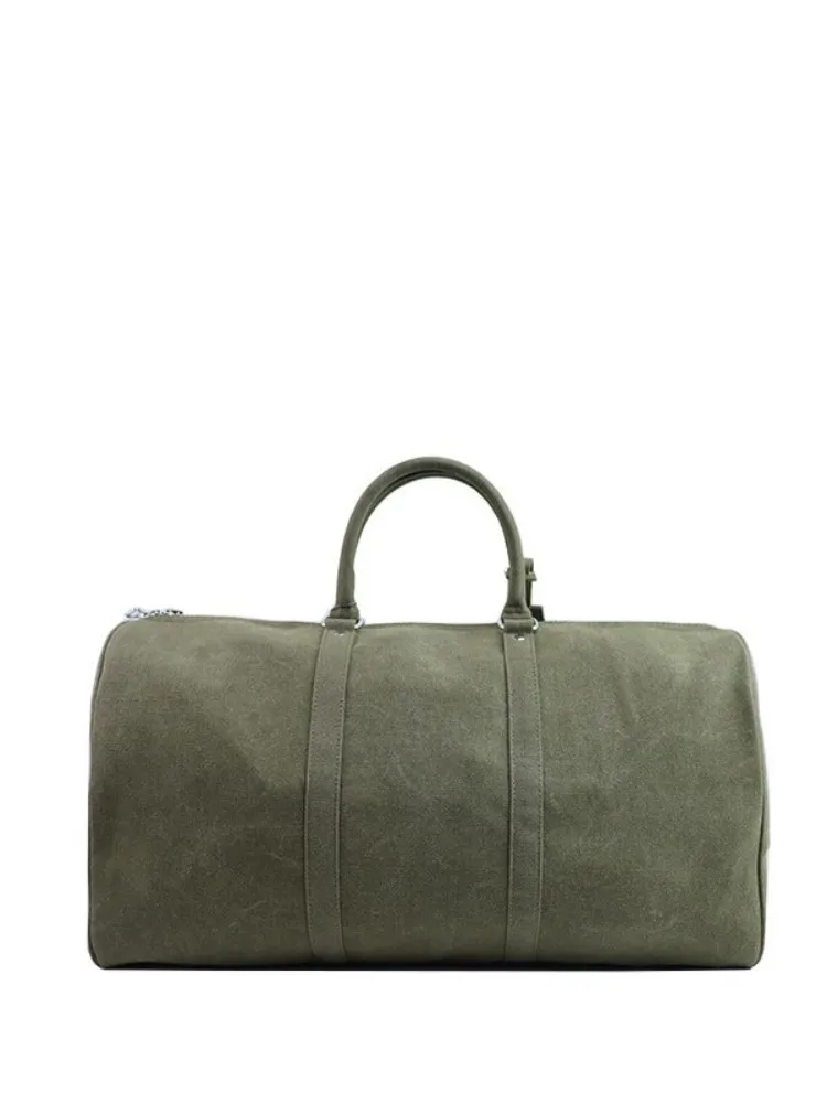 Borsa Vintage in tela verde militare Unisex donna borsa da viaggio di grande capacità borsa a tracolla singola Casual borsa a tracolla con cerniera