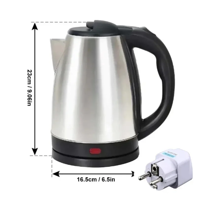 304 Stainless Steel Electric Kettle Portable 2L Coffee Pot Electric Water Heater Teapot 1500W Automatic Power Off kettle Home