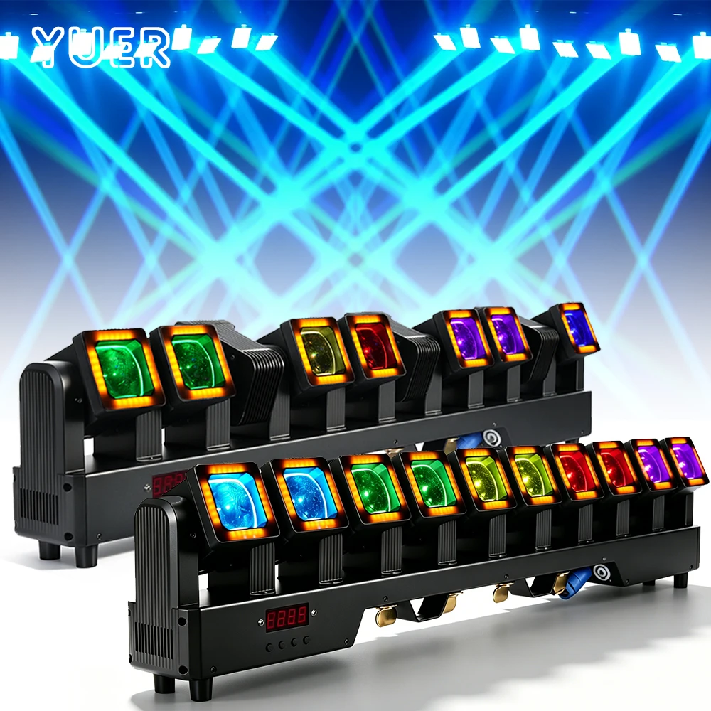 2 шт. 10X40W LED RGBW Вращающаяся Светодиодная Голова с Эффектом Beam, Wash, Pixel Zoom, Matrix для DJ, дискотек, баров, живых выступлений, сцены, концертов, DMX512