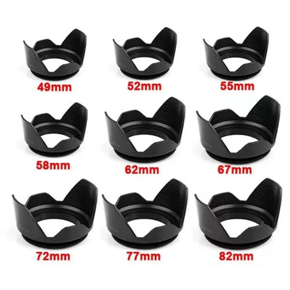 

Universal Screw-in Camera Lens Hood Crown Shape Tulip Petal Lens Shade Screw Mount Flower Lens Hood For Nikon