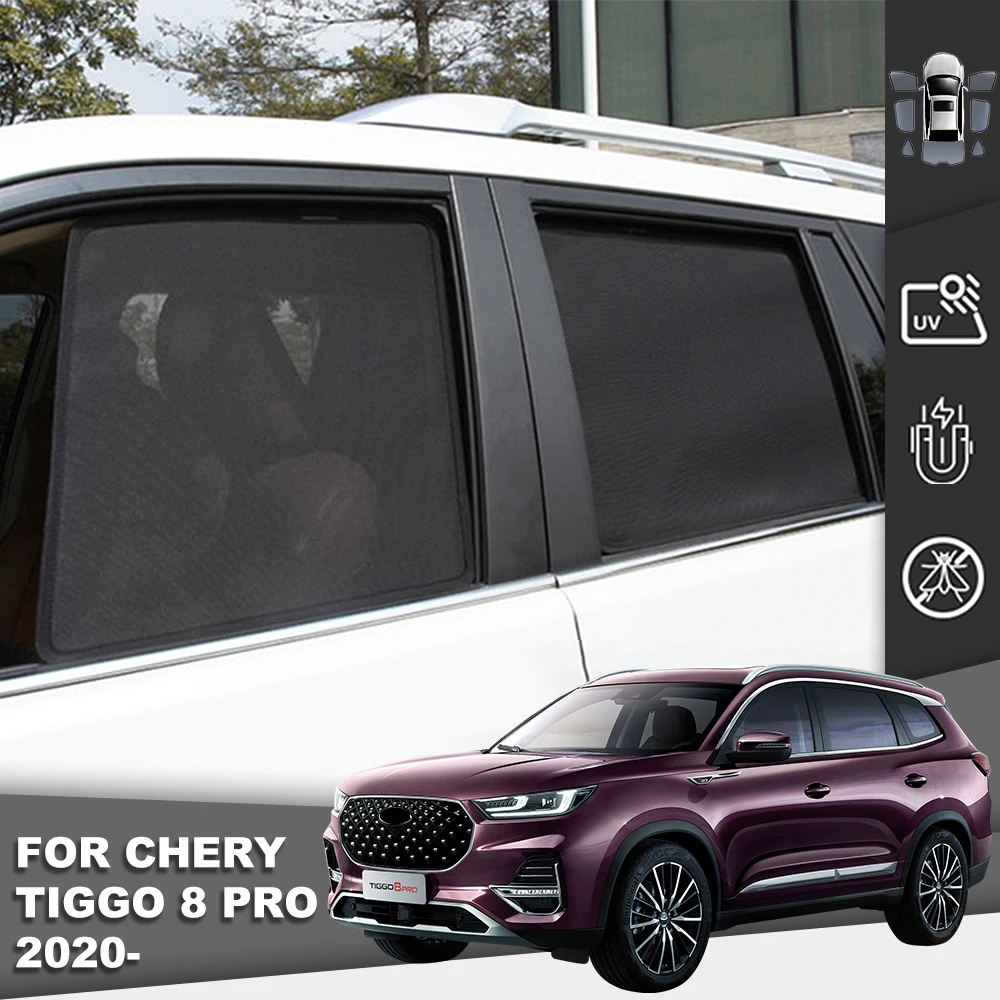 For Chery Tiggo 8 Pro 2021 2022 2023 Magnetic Car Sunshade Shield Front Windshield Curtain Rear Side Baby Window Sun Shade Visor