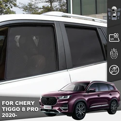 For Chery Tiggo 8 Pro 2021 2022 2023 2024 Magnetic Car Sunshade Front Windshield Curtain Rear Side Baby Window Sun Shade Visor