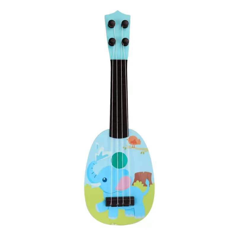 Children's 15-inch guitar four-string cartoon You Ke simulation can play musical instruments beginners children's gifts.