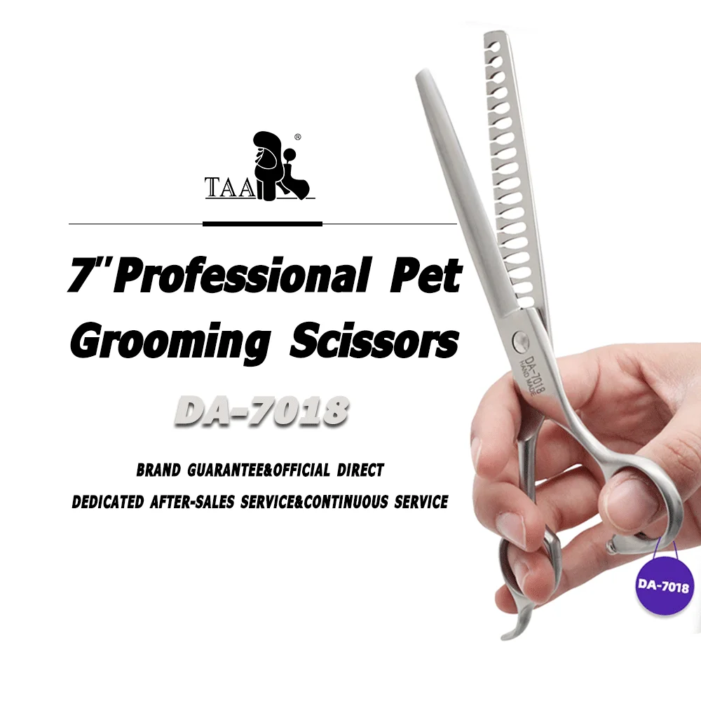 

TAA Grooming Dog Scissors Pet Professional Scissors Fish Bone Serrated 440C Alloy Steel Scissors for Dogs Cat Pets Hair Cutting