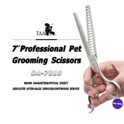 TAA Grooming Dog Scissors Pet Professional Scissors Fish Bone Serrated 440C Alloy Steel Scissors for Dogs Cat Pets Hair Cutting