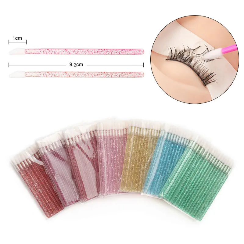 50 Pcs Disposable Eyelash แปรงแต่งหน้า Lash มาสคาร่า Applicator ลิปสติกเครื่องสำอางแปรงทำความสะอาด