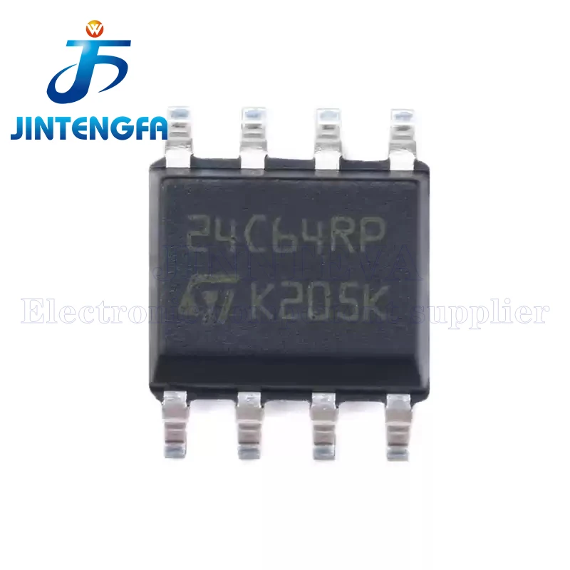 20PCS M24C64-RMN6TP 24C64RP SOP-8 M24C64 M24C64-R SMD 64-Kbit Serial I2C Bus EEPROM IC