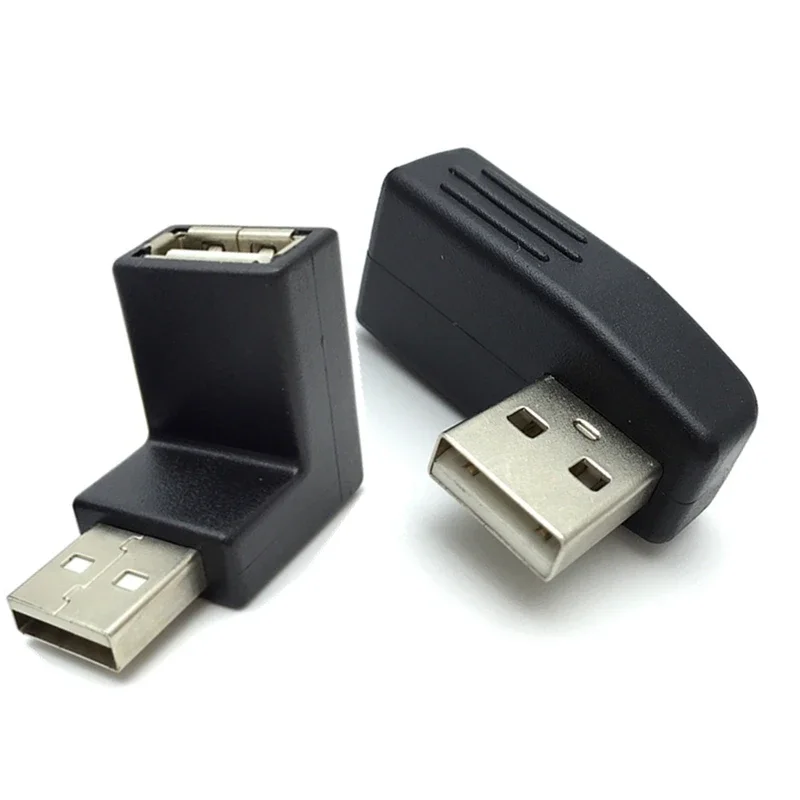 High Quality USB 2.0 A Male to Female Right Angle 90 Degree Adapter for Notebook etc