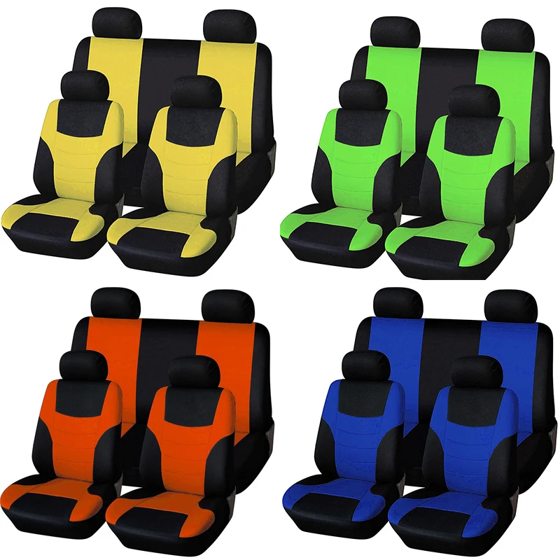 8Pcs Car Seat Covers Set Universal Heavy Duty Cotton Covers Waterproof Protectors Van For All Vehicles