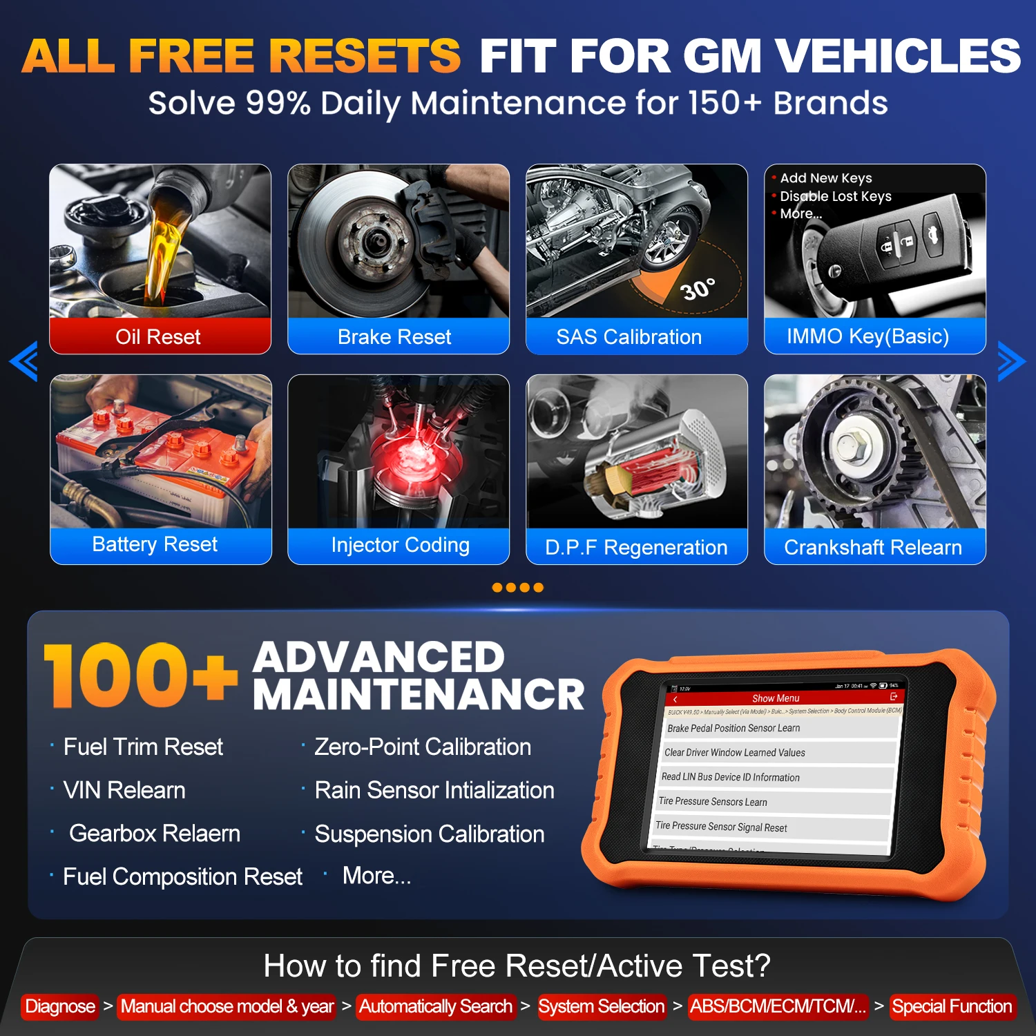 LAUNCH X431 Creader Elite 2.0 Obd2 ماسح ضوئي للسيارة أداة تشخيص الأنظمة الكاملة تحديث مجاني لـ GM/Buick/Chevrole/Cadillac/SGM/GMC #3