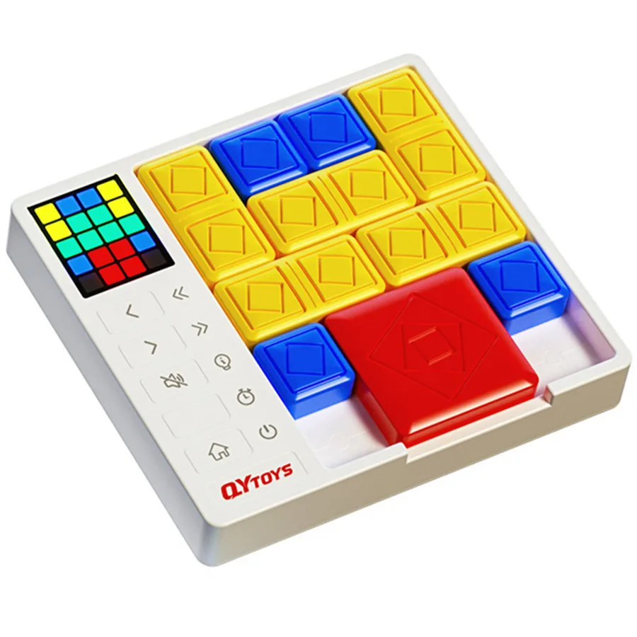 QiYI Smart Klotsk Puzzle Logic Brains Teaser Huarong Road Board Game Early Educational Enlightening Toys Children Gift