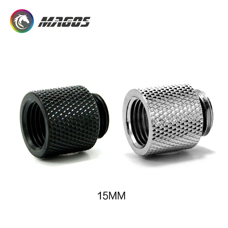 Raccordo di estensione 10mm 15mm 20mm 30mm 40mm MF G1/4 Nichel nero/argento per connettore di raffreddamento ad acqua del computer