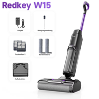 Redkey W15 Wet Dry Vacuum Cleaner 3 in 1 Cordless Vacuum Mop with Self-Washing 910ML Clean Water Tank for Hard Floor Pet Hair