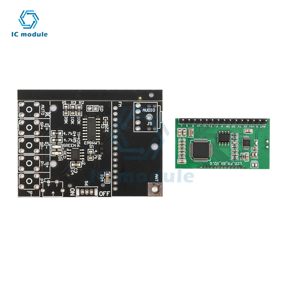 Kit electrónico de Radio FM, módulo receptor de 76-108MHz, modificación de frecuencia, LCDDisplay, práctica de soldadura