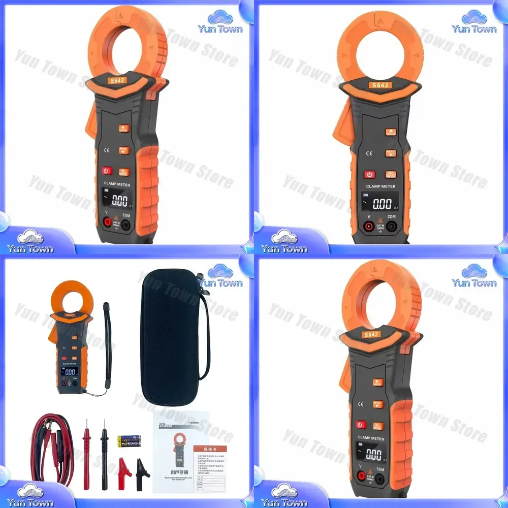 Professional Digital AC DC Clamp Meter Earth Multimeter for Leakage Current Voltage Ampere Testing for Fluke UNI-T HIOKI