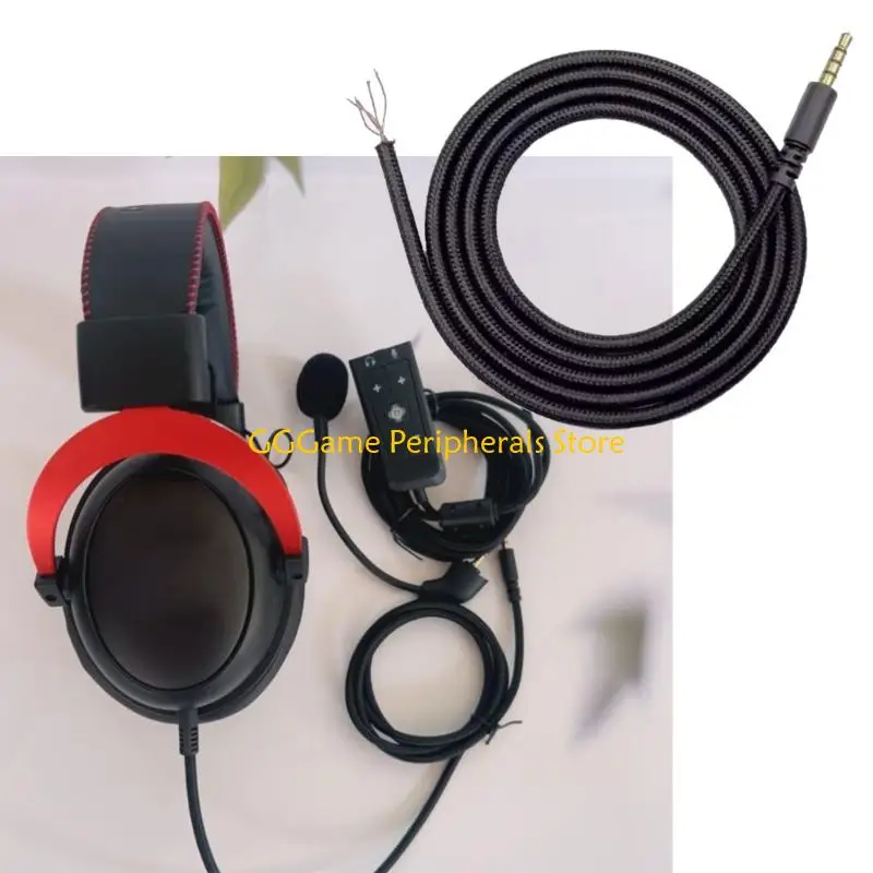 

U55B Versatiled 3.5mm Cable for Cloud 2 Corded Headphones Enhances Durability and Snag Resistances