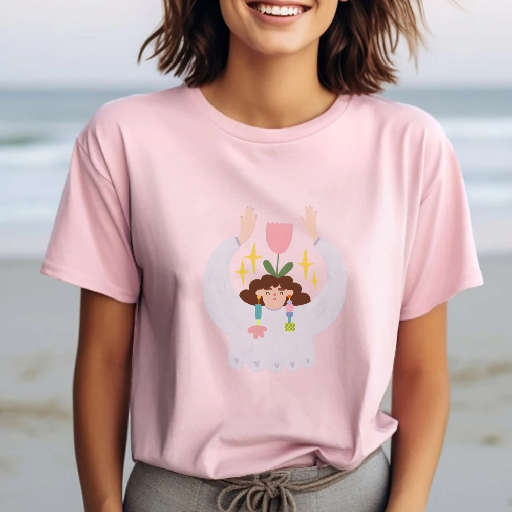 

Women's Soft Cotton Y2K Graphic T-Shirt Vintage Comfort Tee Lightweight Casual Daily Wear &Gym Streetwear Top
