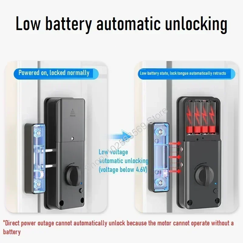 Tuya Smart Lock Keyless Invisible Door Lock APP IC Card/NFC Unlock Smart Electronic RFID Lock Indoor Hidden Burglar Door Locks