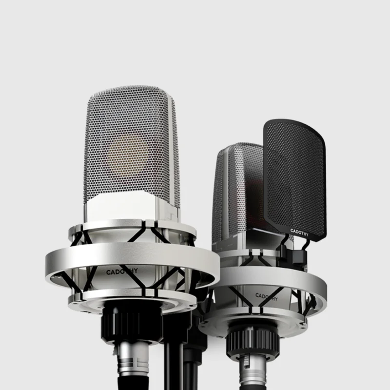 CADOTHY Professional Recording Microphone Condenser Cardioid Mic with Metal Windscreen Shock Mount for Network Karaoke