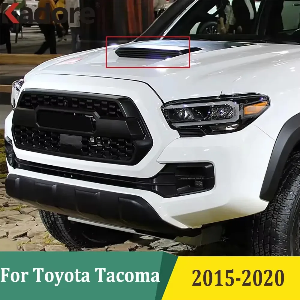 

For Toyota Tacoma 2015 2016 2017 2018 2019 2020 Chrome Front Grille Hood Engine Cover Trim Car Styling Exterior Accessories