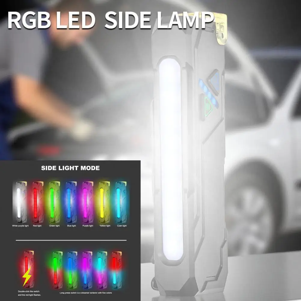 Flashlight with Adjustable Modes Pocket Flashlight with Clip Rechargeable Rgb Led Flashlight with Magnetic Clip 680 for Outdoor