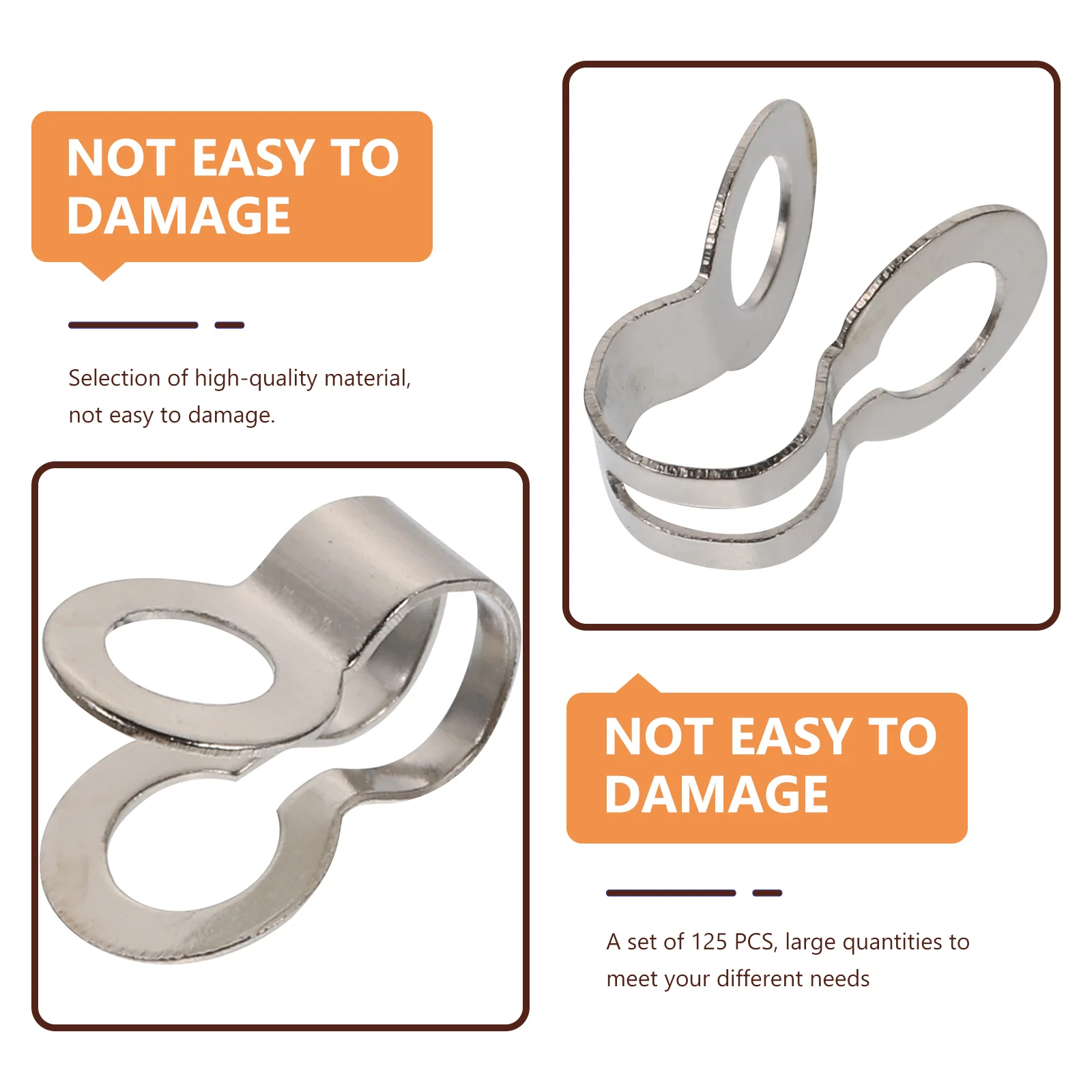 125 pezzi catena di perline doppio anello fibbia l'etichetta passanti connettore in ferro regalo fibbie di collegamento artigianato connessione metallo versatile