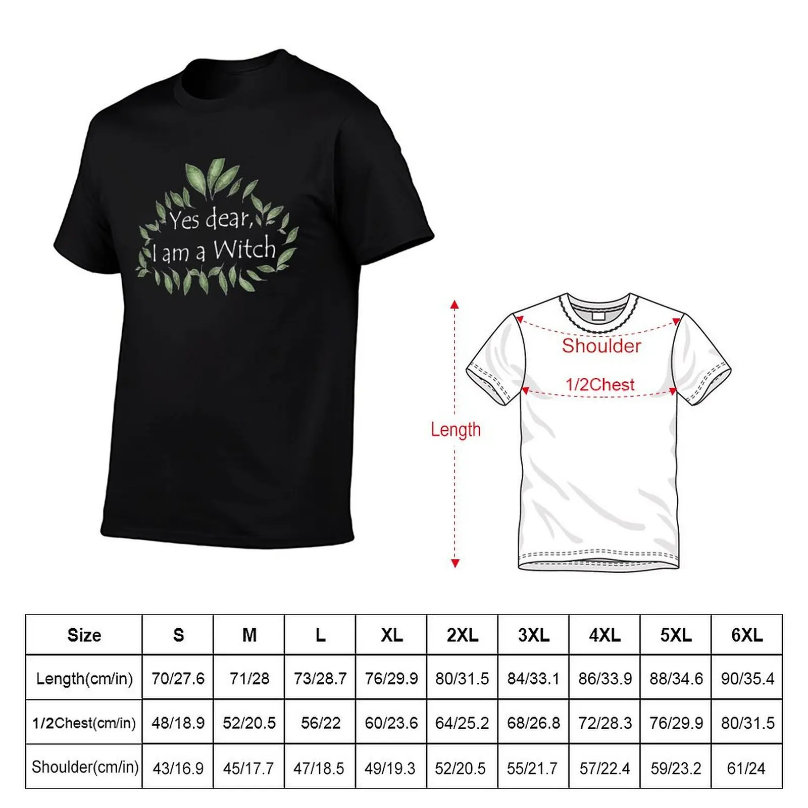 Yes dear, I am a Witch T-Shirt Casual All Match Short Sleeve T-Shirt