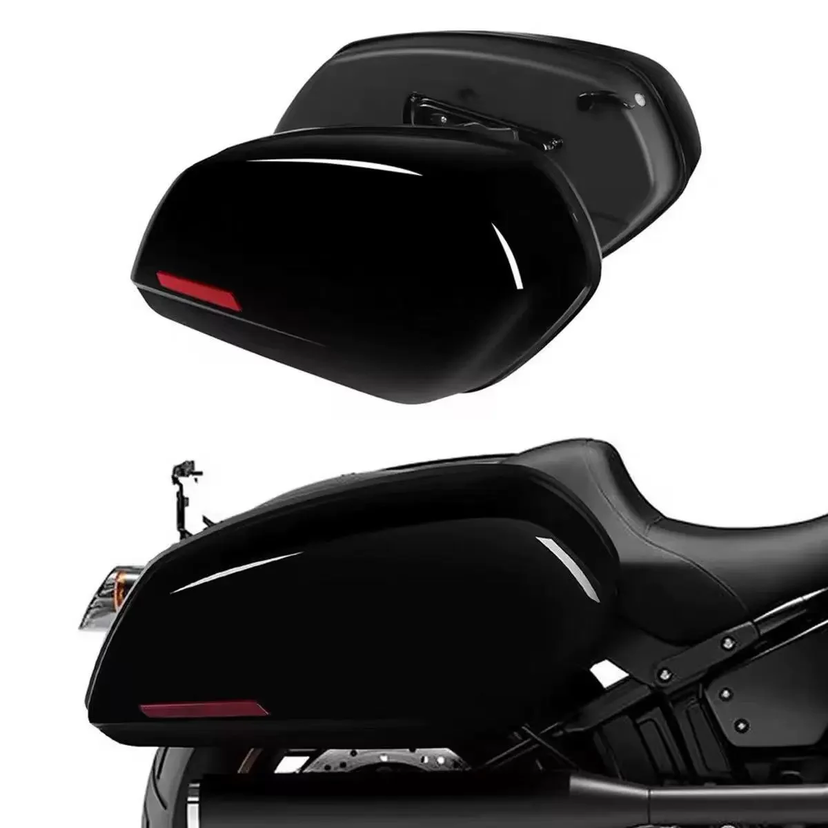 Pair Saddlebags For Harley Davidson Softail Lower Rider S ST 2022–2025 FXLRS Street Bob FXBBS 2018-2025 Docking Hardware Kit