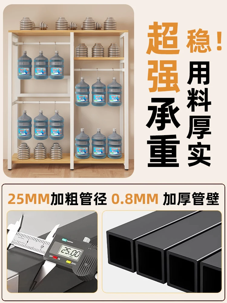 Cabide de chão ao teto combinação de quarto rack à prova de poeira guarda-roupa simples metal integrado cabide de armazenamento aberto