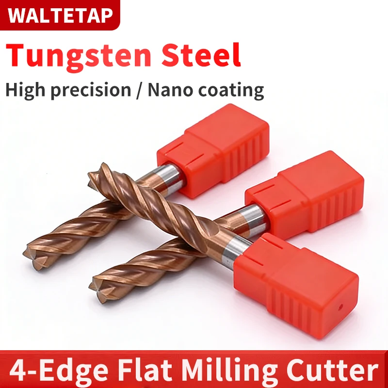 

55 градусов, длинный хвостовик 75L 100L, твердая фреза, квадратные торцевые фрезы HRC55 4 мм 6 мм 8 мм 10 мм 12 мм