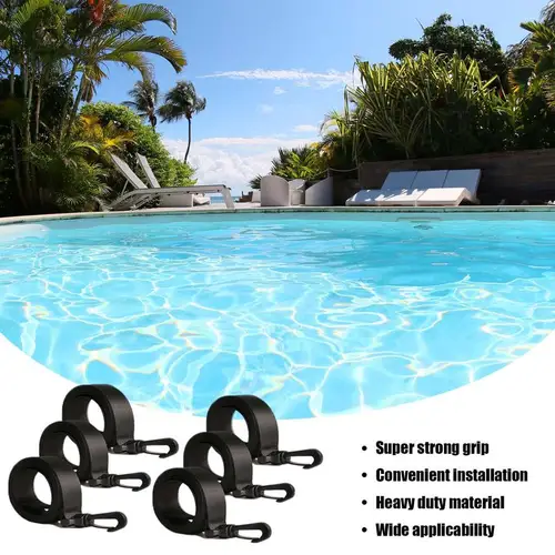 Imagen 2 del producto Correa de carrete de cubierta Solar para piscina, conjunto de sujeción de carrete de cubierta Solar, agarre fuerte, correas de manta de natación para adultos