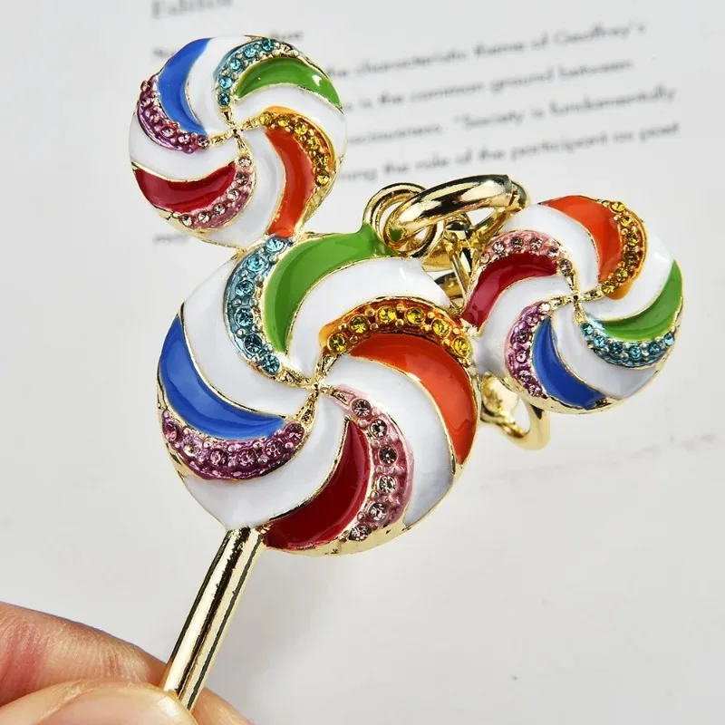 Chaveiros retrô, pingentes de mochila doce, lindos sacos de pirulito de arco-íris, peças de carro, pingentes de bolsa