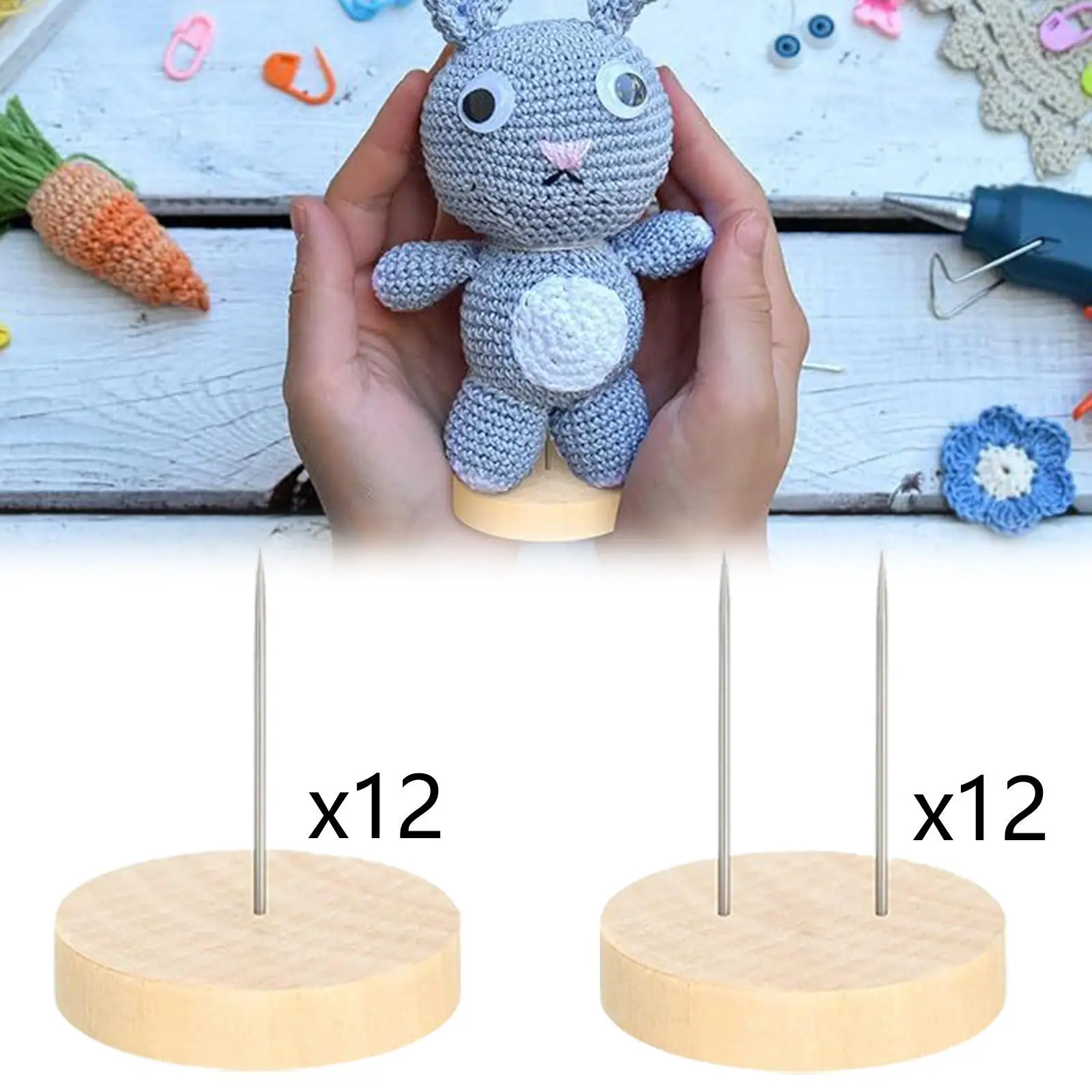 24 قطعة من حوامل عرض دمى الكروشيه DIY رفوف تخزين عملية للديكور