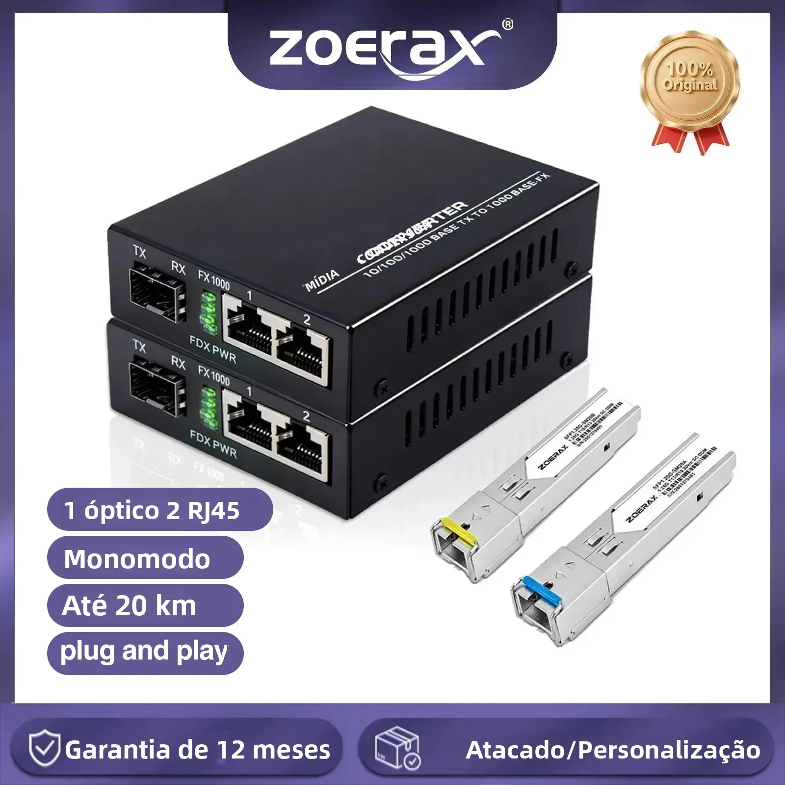 zoerax-ギガビット-イーサネット-メディア-コンバーター-1-sc-ファイバー-ポート-2-rj45-ポート-125g-シングルモード-sfp-トランシーバー-最大-20km-まで対応