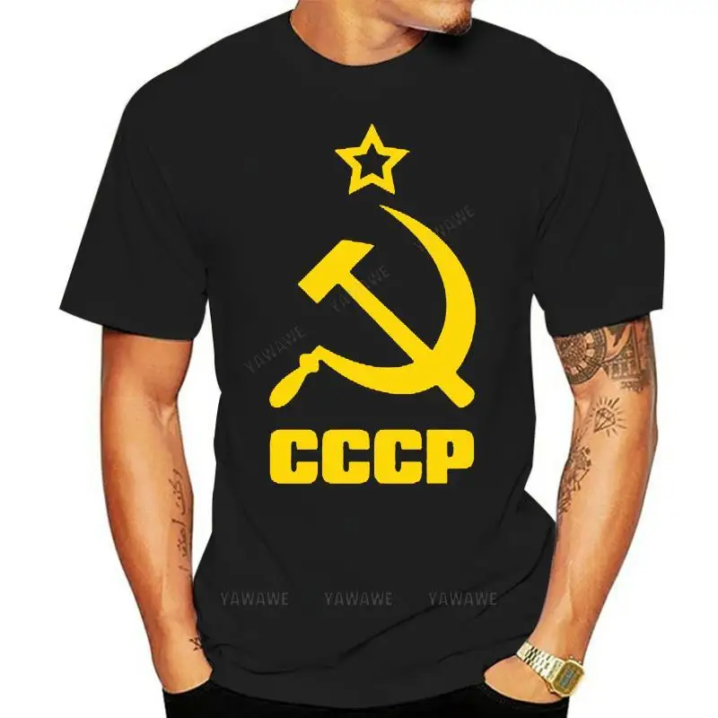 Cccp URSS-Camiseta con bandera de martillo y hoz para hombre, camisa informal de orgullo fresco, a la moda, Unisex  t shirt top