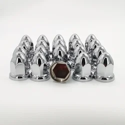 20PCS 38mm Chrome Lug Nut Covers Push On,ABS Chrome Plastic Push-on Bullet Flanged Lug Nut Covers for Semi Trucks