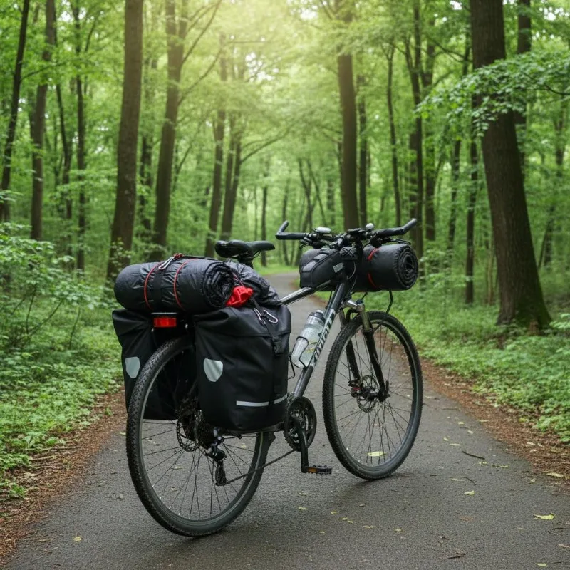 Doppelter Fahrradsack für Gepäckträger, wasserdicht, 35 L, Schwarz