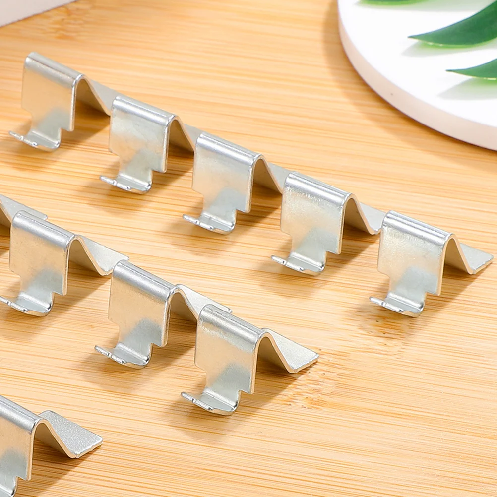 20 Pcs Folder Bracket Partition Buckle Metal File Clips Cabinet Kitchen Shelves Support Corner