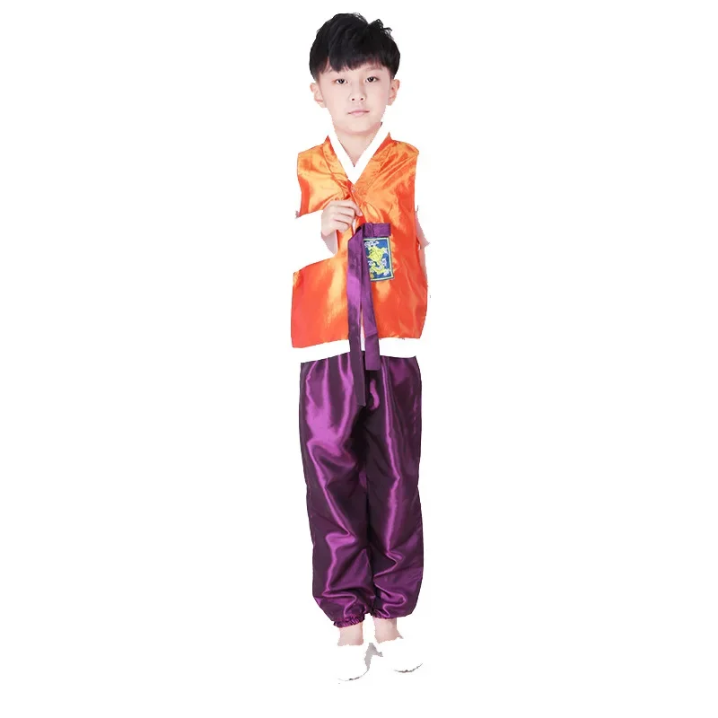 Kids Hanbok Traditional Korean Costume Baby Boy Asian Clothes Retro Dance Outfit Children Ethnic Style Performance Cosplay Party