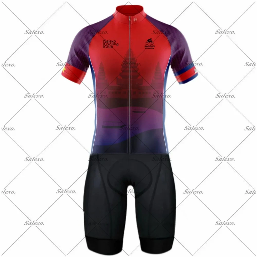 Men's LASER CUT Summer Triathlon TEAM Bodysuit Short Sleeved Jumpsuit Suit SHORT Cycling Jersey Clothing Maillot Ropa Ciclismo