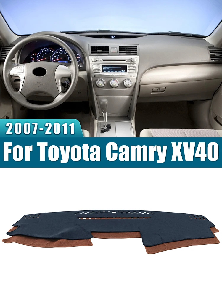 Do Toyota Camry XV40 40 2007 2008 2009 2010 2011 Pokrowiec na deskę rozdzielczą samochodu Unikaj lekkiej podkładki Dywaniki anty-UV Mata antypoślizgowa Akcesoria — zdjęcie 2
