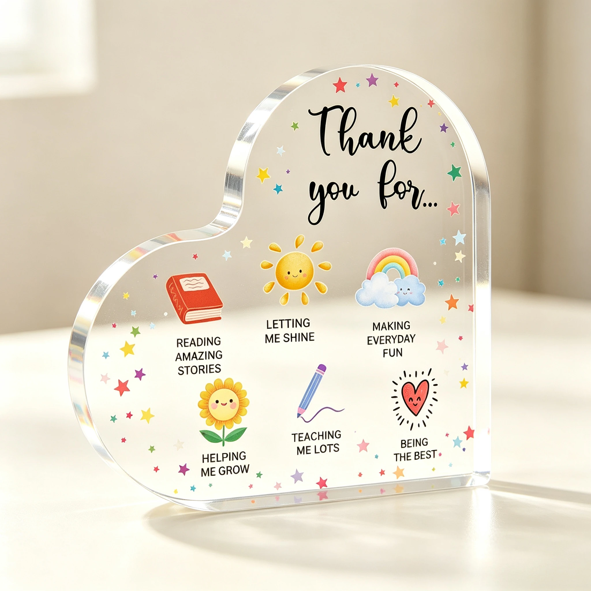 Suporte de acrílico com design - Kids Education Quote avaliação e preço