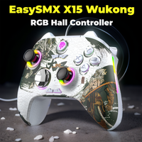 EasySMX X15 WuKong Wireless Gamepad RGB Controller Compatible with PC/Phone/TV/Switch/Steam Black Myth Wukong, RGB Hall Effect