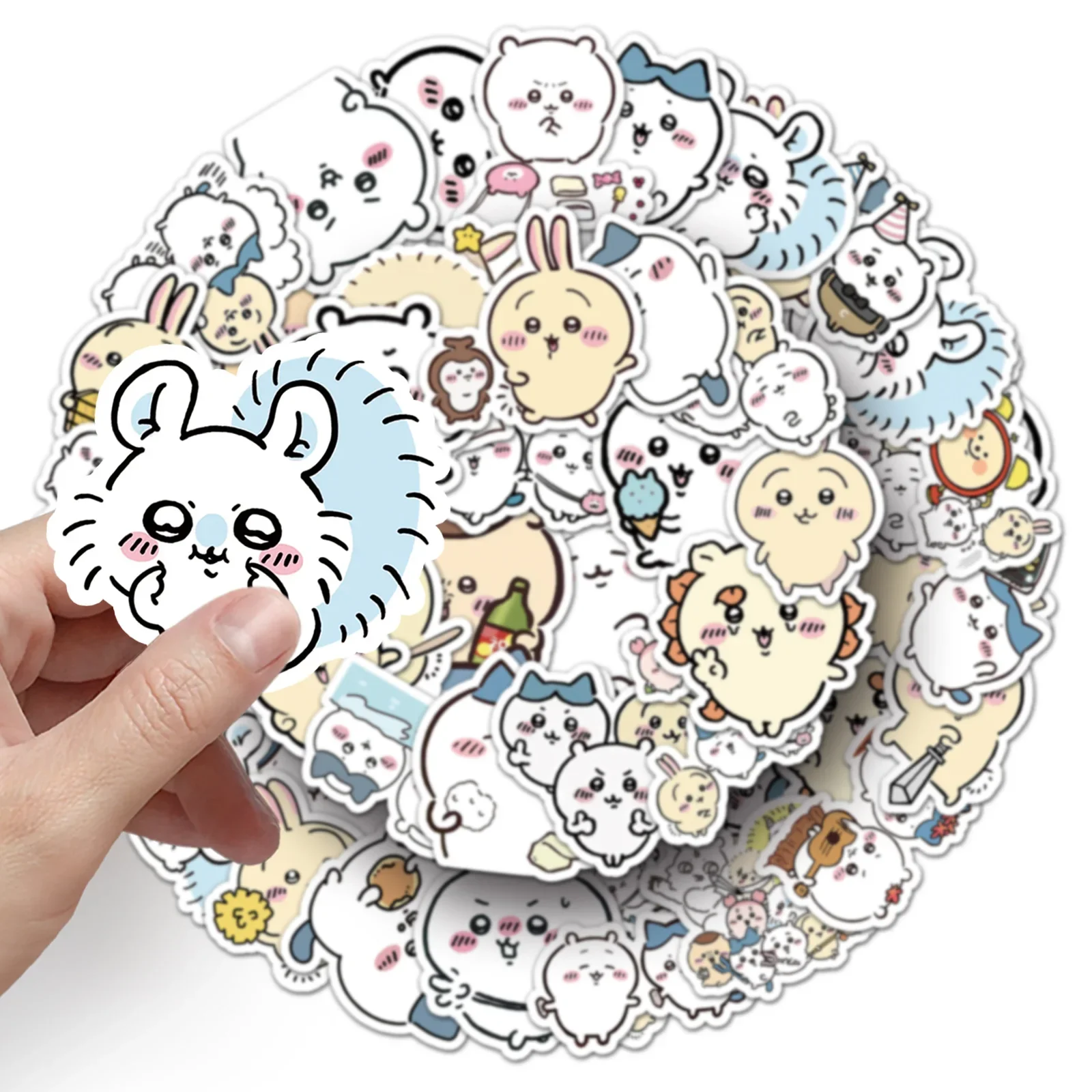 Cartoon Chikawa Aufkleber Roller Gitarre Wasserbecher Dekorationsaufkleber Anime Studentenbecher Gepäck DIY Handy Tablet Sticker – Detail 6