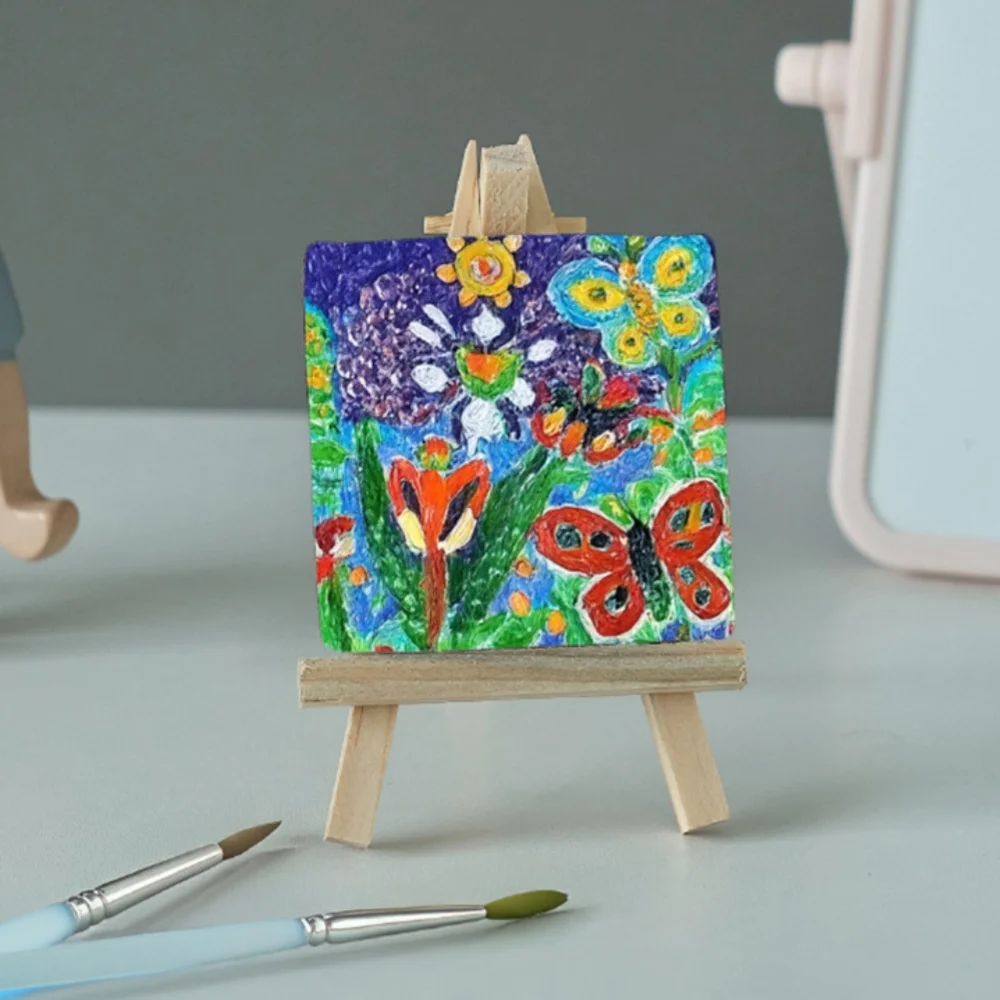 Mini Desktop Easel Student Small Easel Desktop Sketch Tripod Wooden Folding Oil Painting Board Art Supplies Back To School Gifts