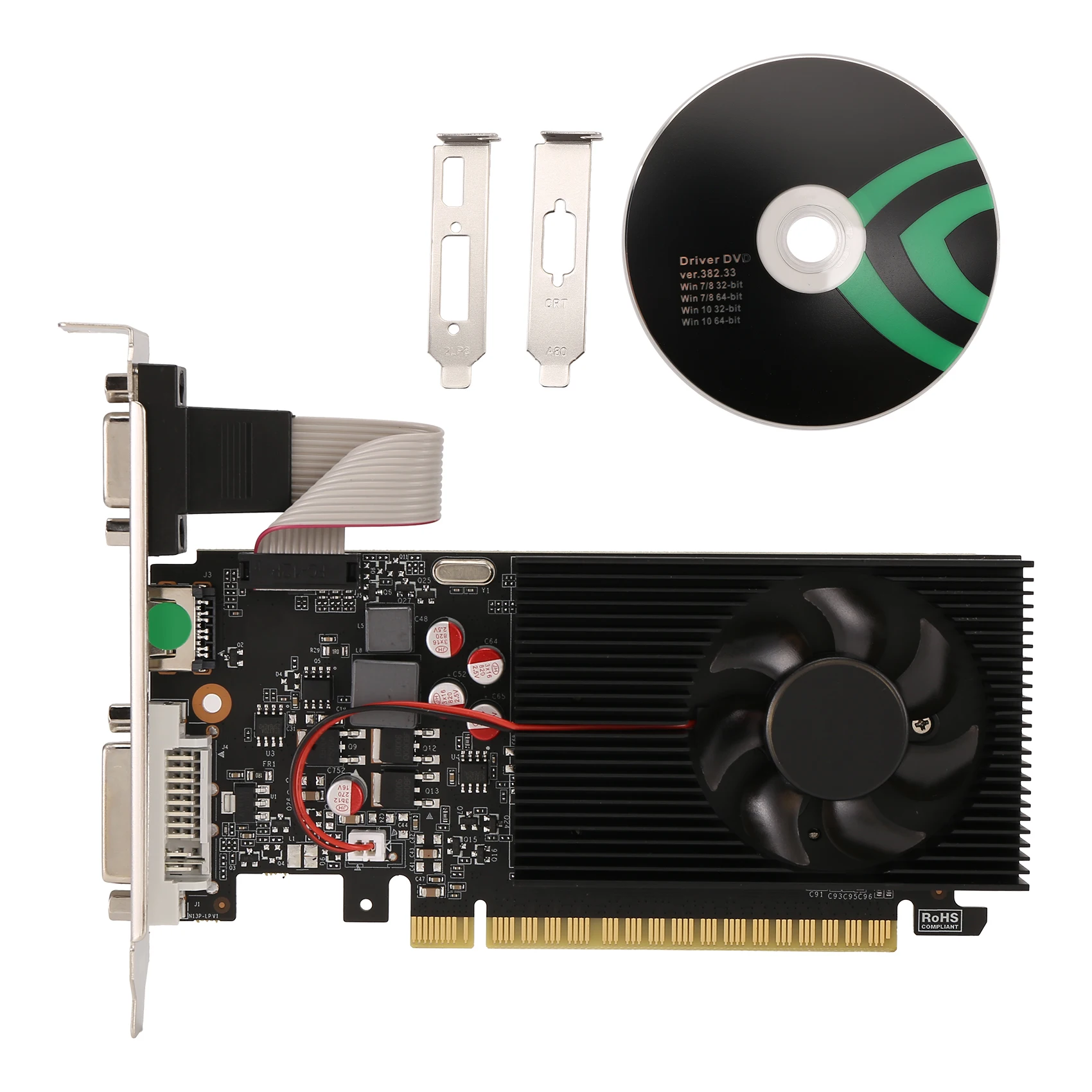 Tarjeta gráfica GT730 para oficina y hogar, 4GB, DDR3, 128 bits, Compatible con puerto VGA DVI