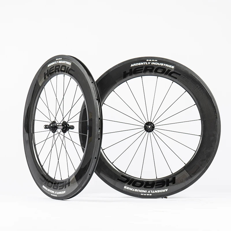 

ARDENTLY Ultra-Light Carbon Fiber Carbon Wheelset 20 Spokes Fixed Gear Bike Wheel V brake 86mm inner Width Carbon Track Wheels